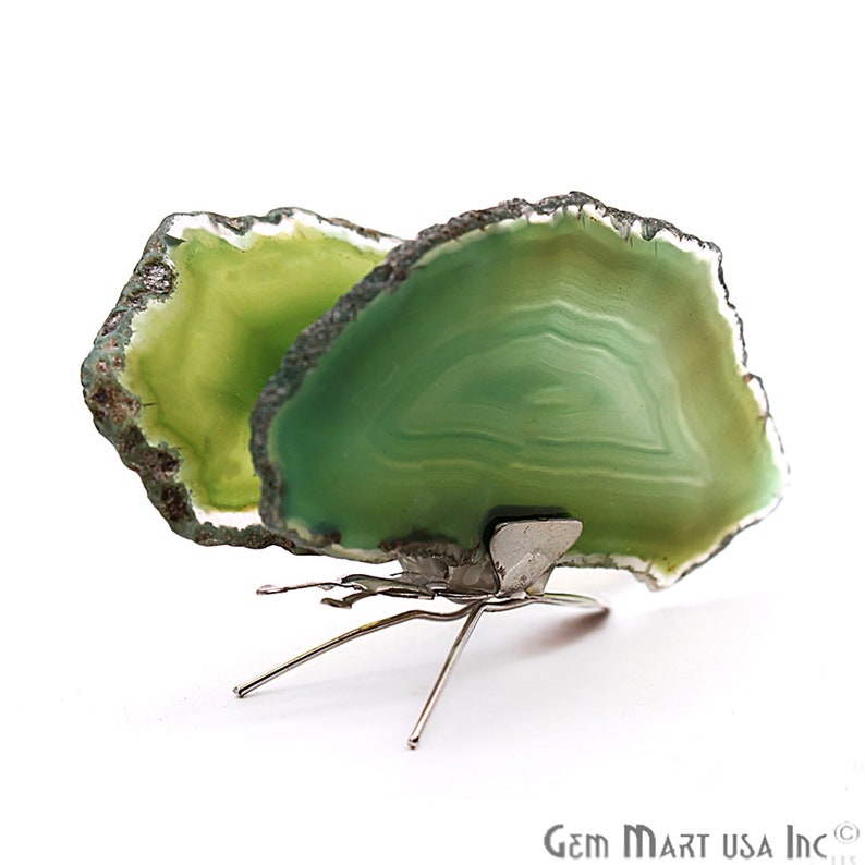 Natural Agate Geode Home Decor Butterfly